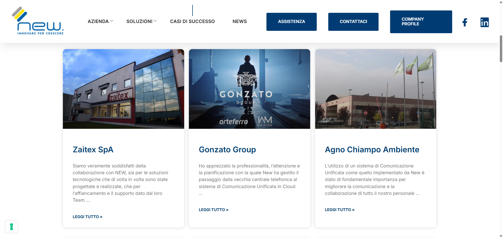 Casi Studio fatti per New Srl