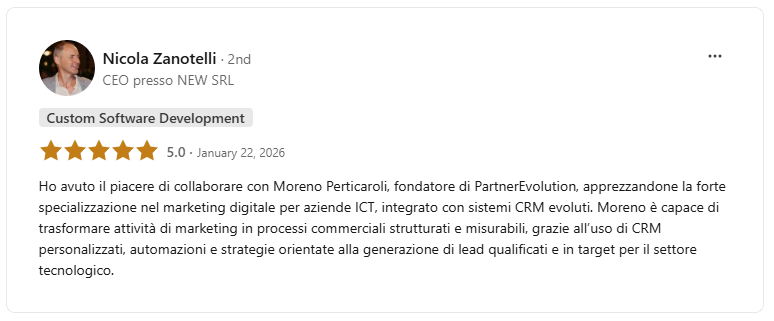Recensione New Srl Nicola Zanotelli