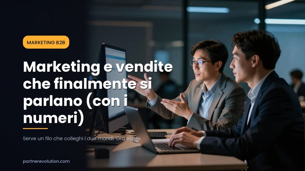 Due colleghi che collaborano allo schermo - PartneREvolution