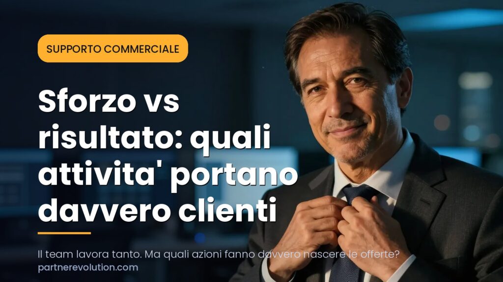 Ritratto uomo soddisfatto, sforzo che porta risultati - PartneREvolution